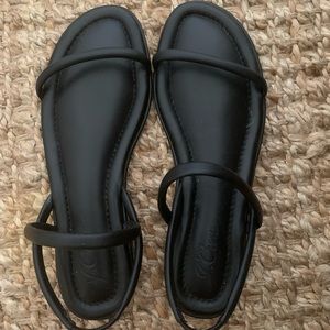 J crew black sandals